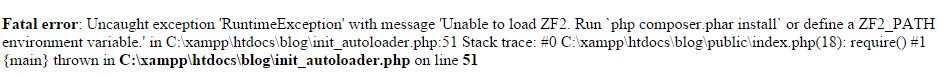 Cannot load ZF2