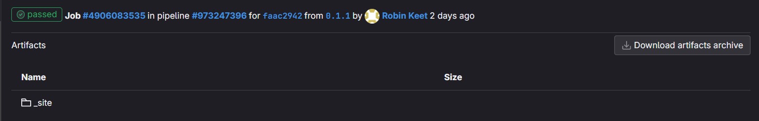 Browse Artifact archive